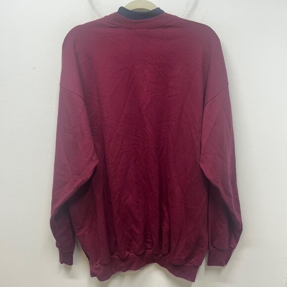 Vintage Burgundy Sweatshirt 3X Embroidered Scarecrow "If I Only Had A Brain" fal - Picture 7 of 9